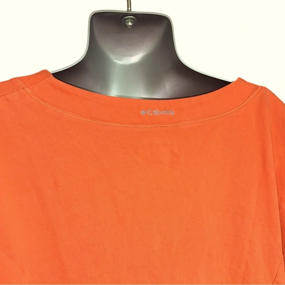 🌟 2for$30 Columbia Women Size XL Orange Cotton Short Sleeve Omni Free Shirt top - Picture 7 of 12